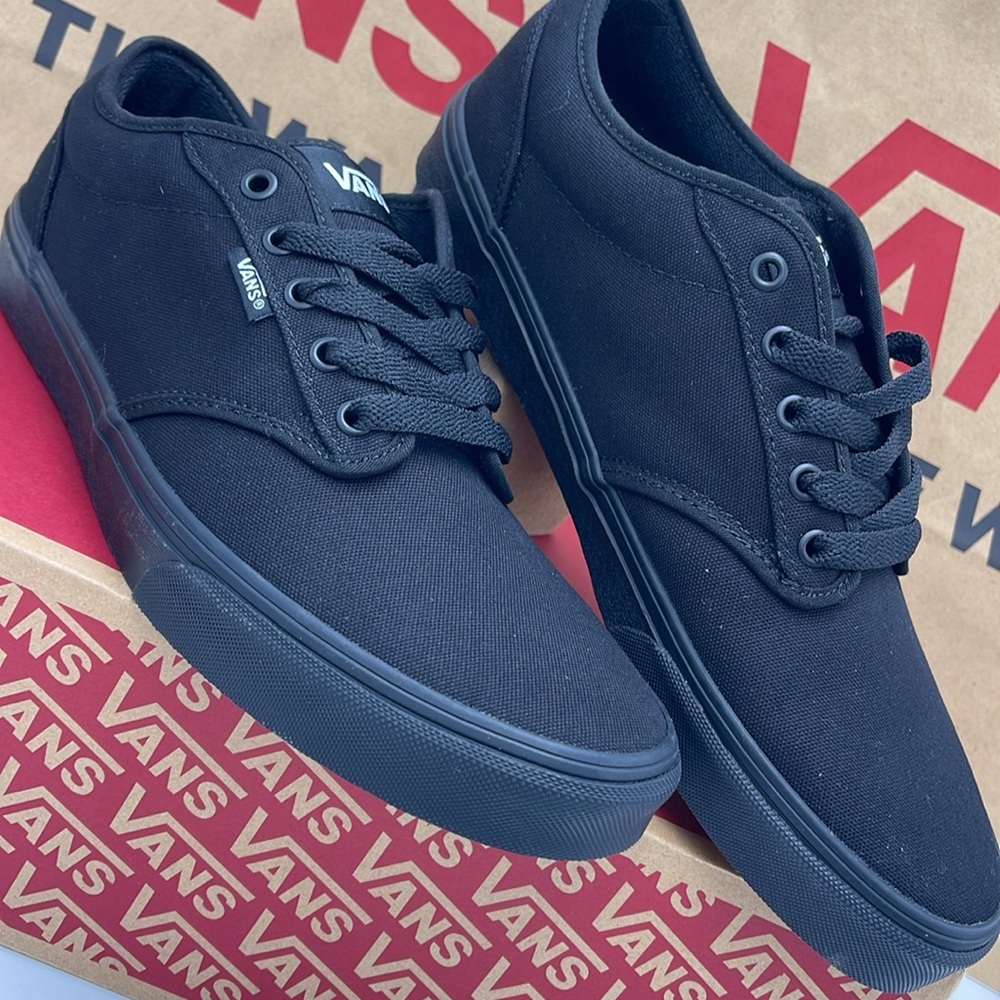 Vans Women’s Black Canvas Sneakers Atwood (Canvas) Black/Black
VN000TUY186 - Picture 6 of 16